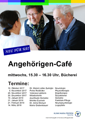 Das Angehörigen-Café ist ein neues Angebot in der Klinik Maria Frieden in Telgte